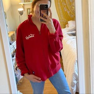 Red vintage roots zip up